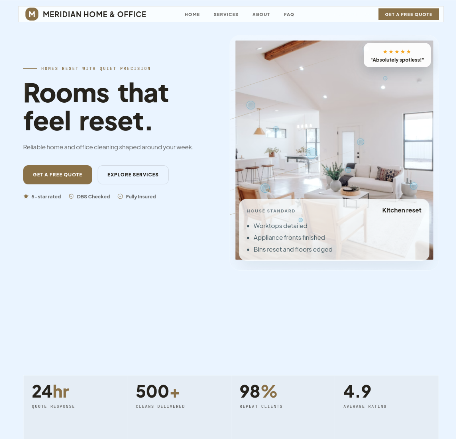 Meridian Home & Office website