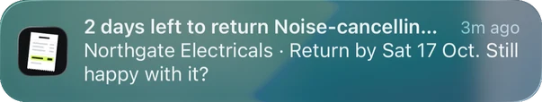 Reminder: 2 days left to return the headphones