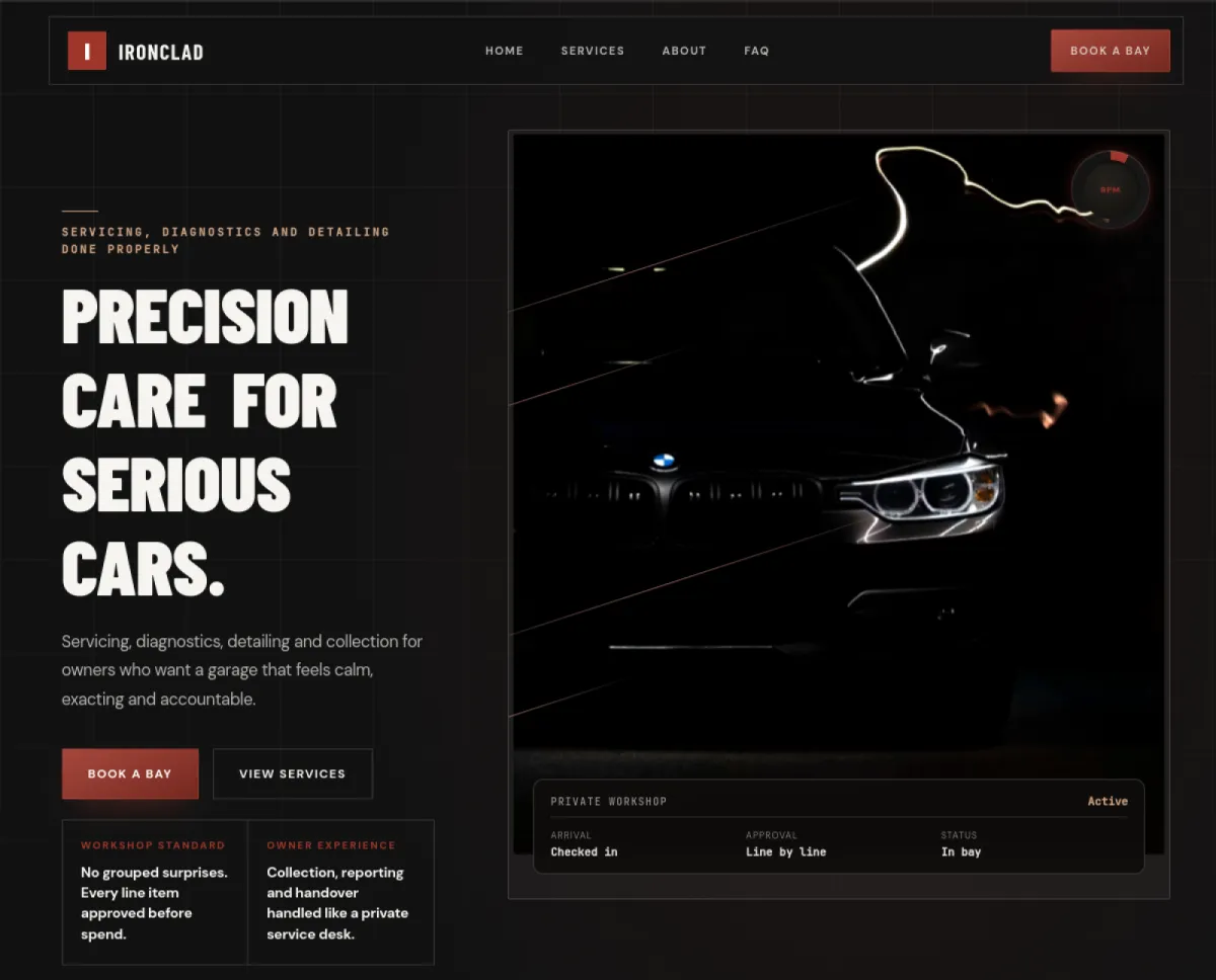 Ironclad Motorworks website