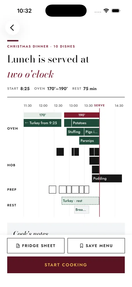 Roast Clock screen 2