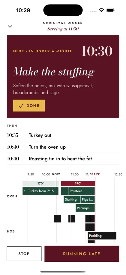 Roast Clock screen 3
